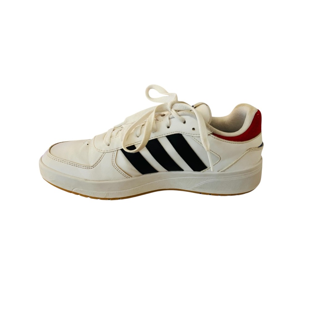 Adidas Court Team White Black Red Sneakers Casual Shoes Mens Size 8/ 9.5 Women - Picture 4 of 8
